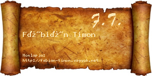 Fábián Timon névjegykártya
